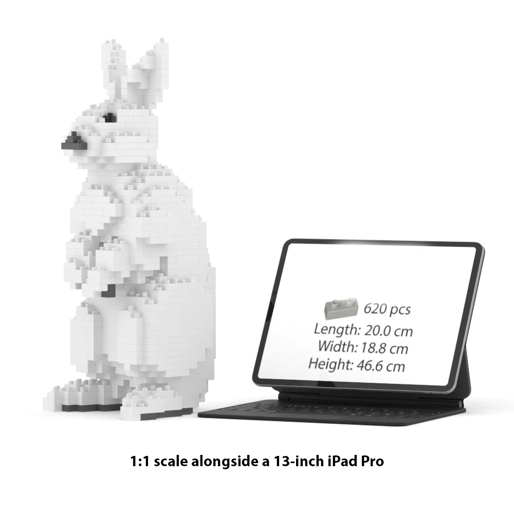 Jekca Lego White Rabit Building Set 620 bricks Big size
