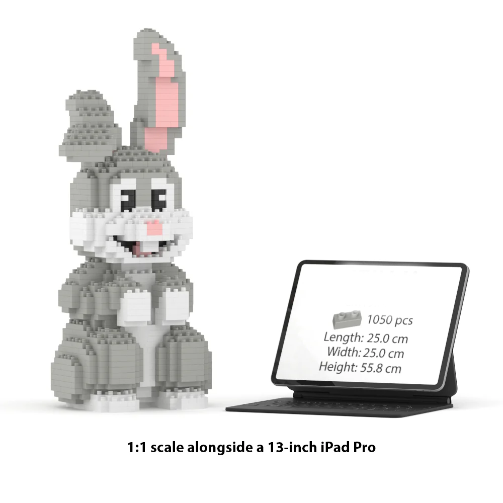 Rabbit Building Set Big Lego bunny 1050 bricks Laminifigs