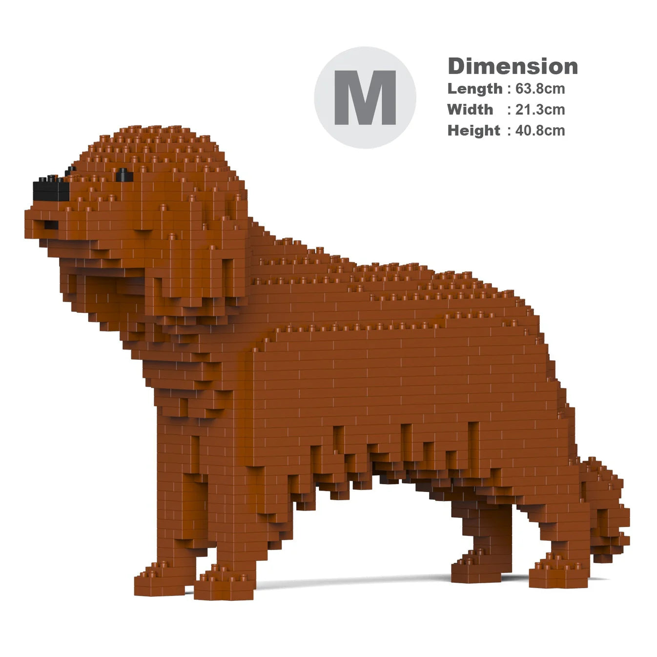 JEKCA cavalier king charles spaniel building block sculpture size description