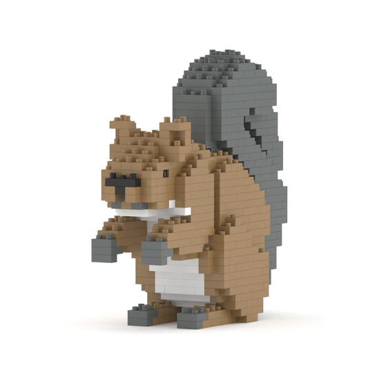 Squirrel building block toy on a white background