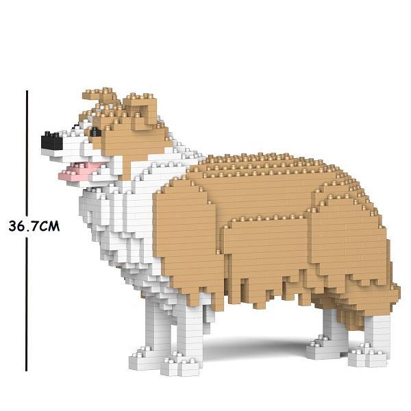 Border Collie Dog Sculptures - LAminifigs , lego style jekca building set