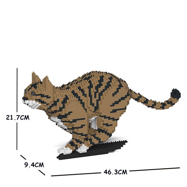 Brown Tabby Cat Sculpture - LAminifigs , lego style jekca building set