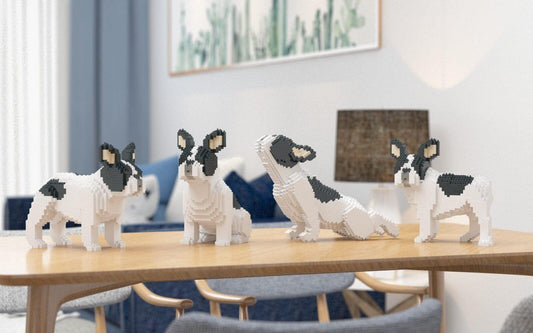 French Bulldog Dog Sculptures - LAminifigs , lego style jekca building set