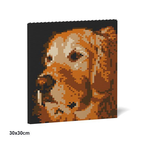 Golden Retriever Brick Paintings - LAminifigs , lego style jekca building set