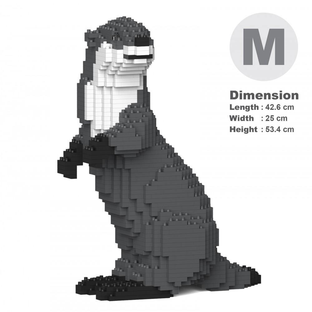 Asian Small-Clawed Otter Sculpture - LAminifigs , lego style jekca building set, big size dimensions