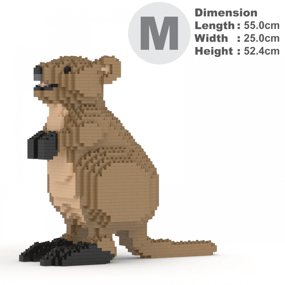 Quokka Sculpture - LAminifigs , lego style jekca building set, big size dimensions