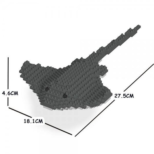 Stingray Sculpture - LAminifigs , lego style jekca building set, small size dimension