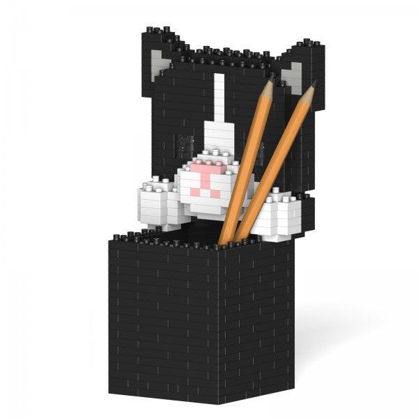 Tuxedo Cat Pencil Cup - LAminifigs , lego style jekca building set