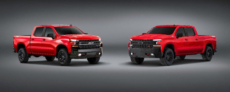Chevrolet unveiled a full-size 2019 Silverado built from LEGO® at the US auto show