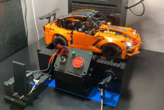 Lego Chevrolet Corvette ZR1 gets electric engine and gearbox - LAminifigs