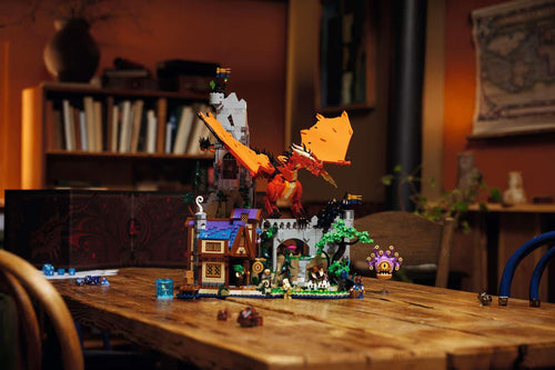 LEGO has unveiled a captivating set inspired by Dungeons and Dragons, featuring a majestic dragon, a charming tavern, and an imposing castle - LAminifigs
