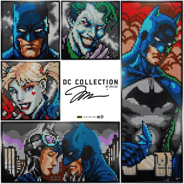 New additions to the LEGO Art series: Jim Lee's Batman and Elvis Presley