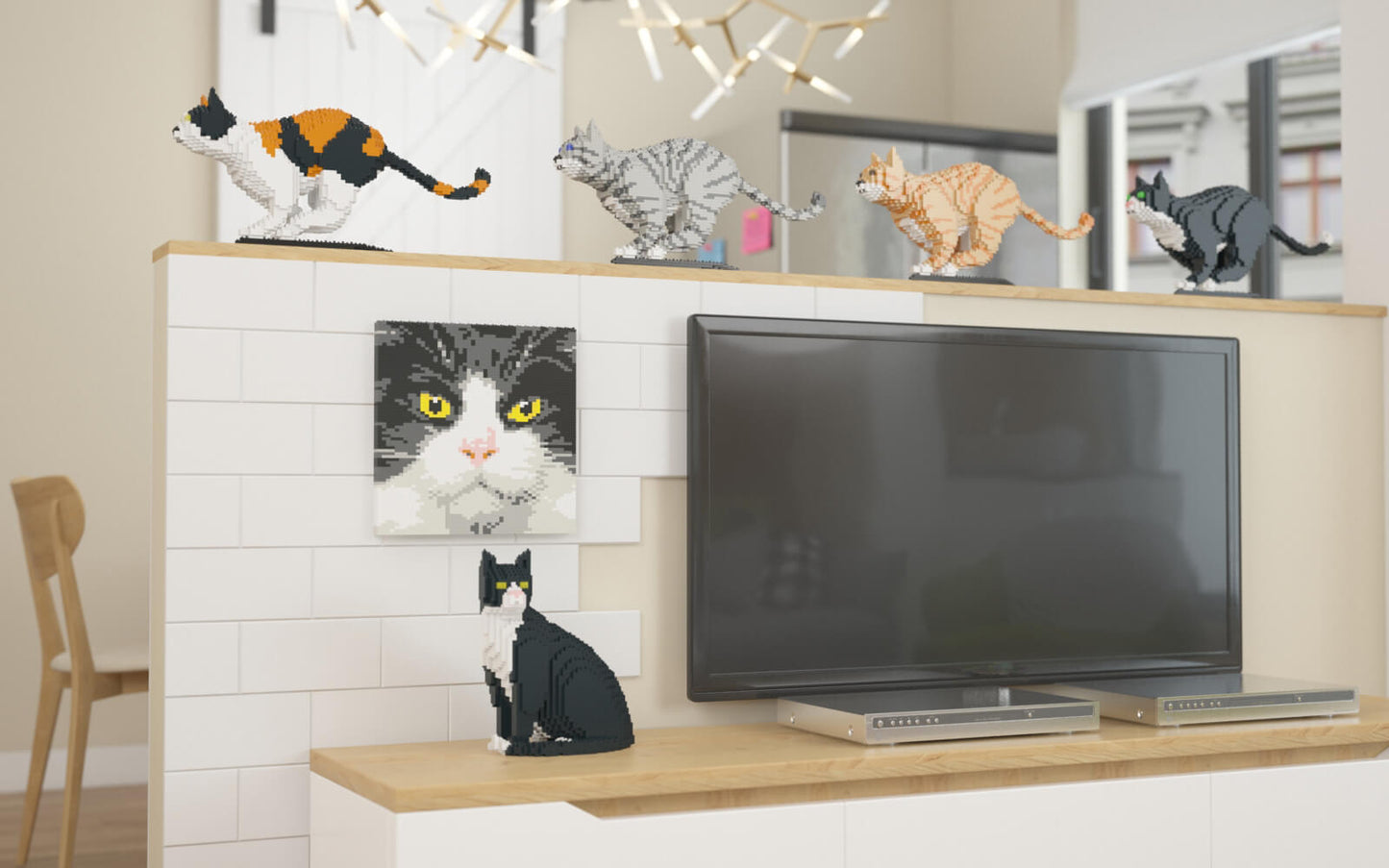 Tuxedo Cats Sculptures