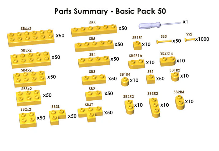 Single Colour Bricks Pack