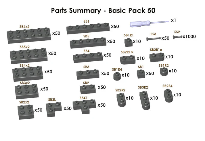 Single Colour Bricks Pack