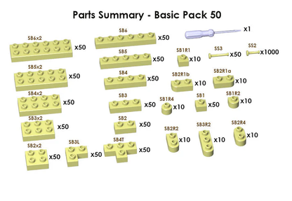 Single Colour Bricks Pack