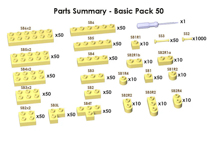 Single Colour Bricks Pack