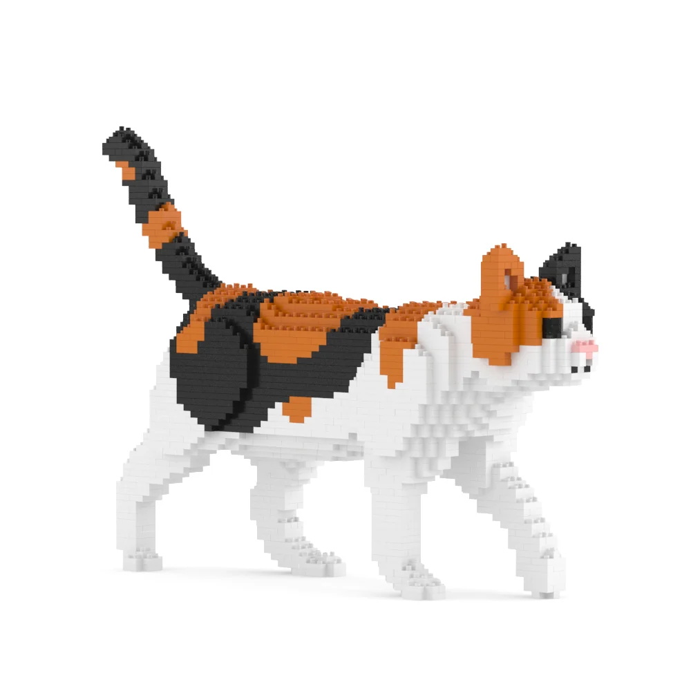 Calico Cats Sculptures - LAminifigs , lego style jekca building set