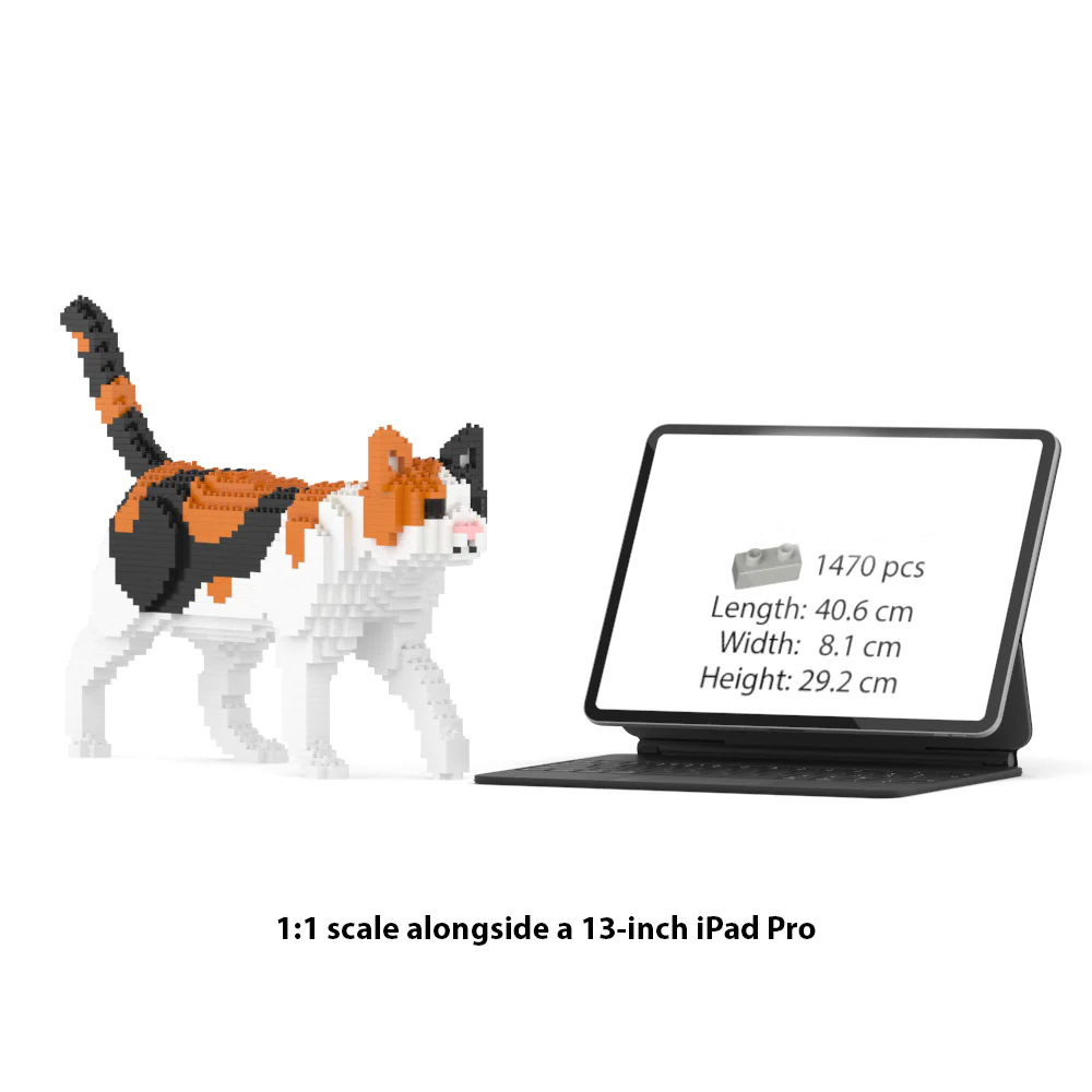 Calico Cats Sculptures - LAminifigs , lego style jekca building set