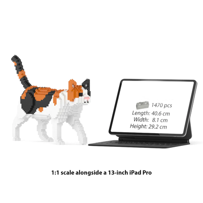 Calico Cats Sculptures - LAminifigs , lego style jekca building set