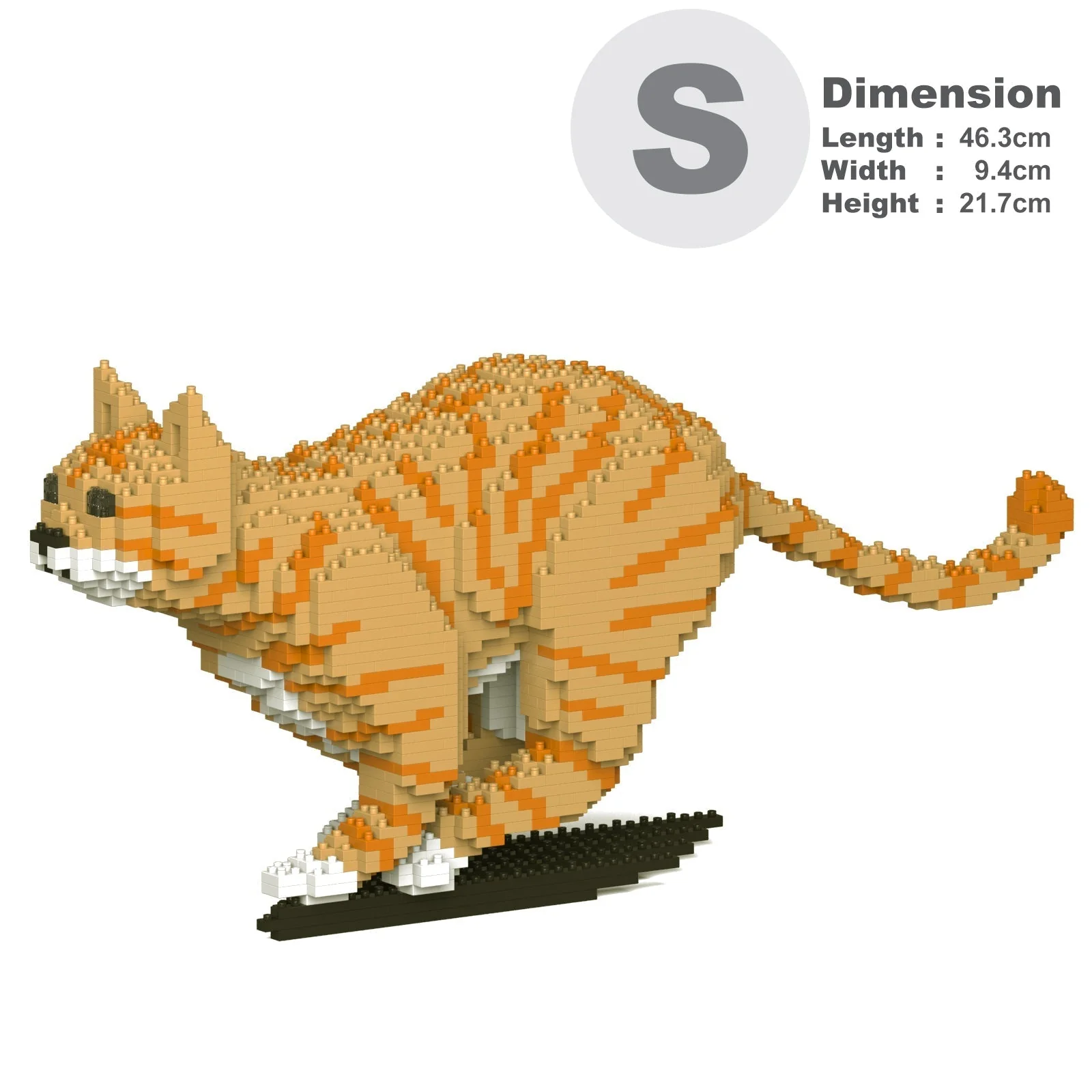 Orange Tabby Cats Sculptures - LAminifigs , lego style jekca building set