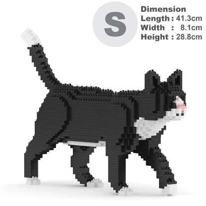 Tuxedo Cats Sculptures - LAminifigs , lego style jekca building set