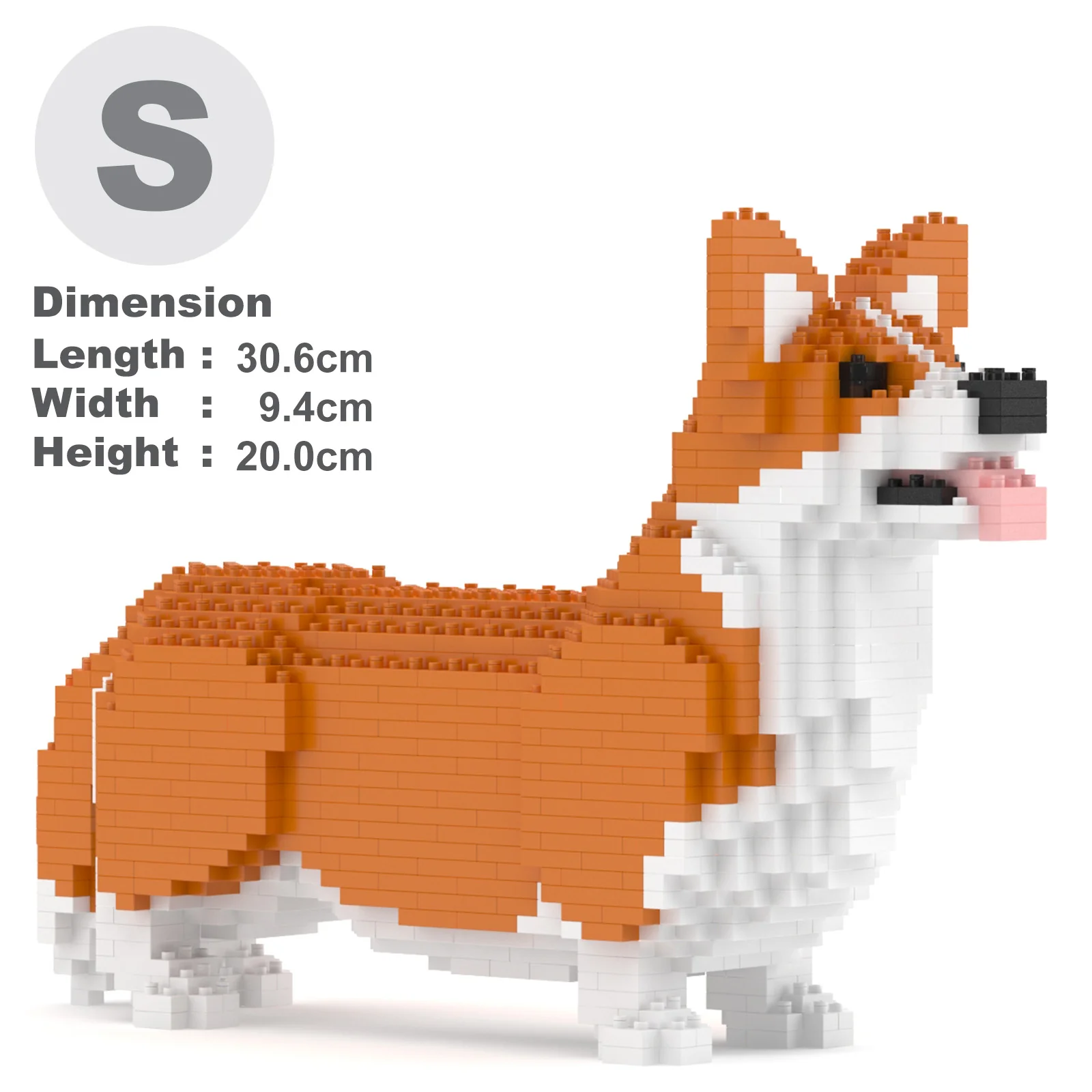 Welsh Corgi Dog Sculptures - LAminifigs , lego style jekca building set