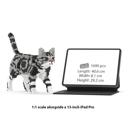 American Shorthair Cats Sculptures - LAminifigs , lego style jekca building set