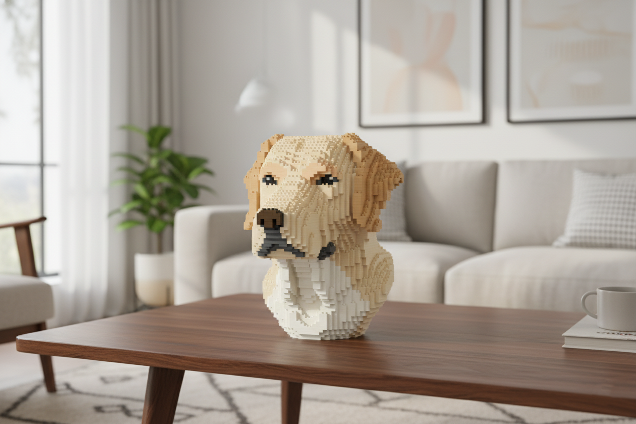 Labrador Bust Building Set – 3550 Pieces