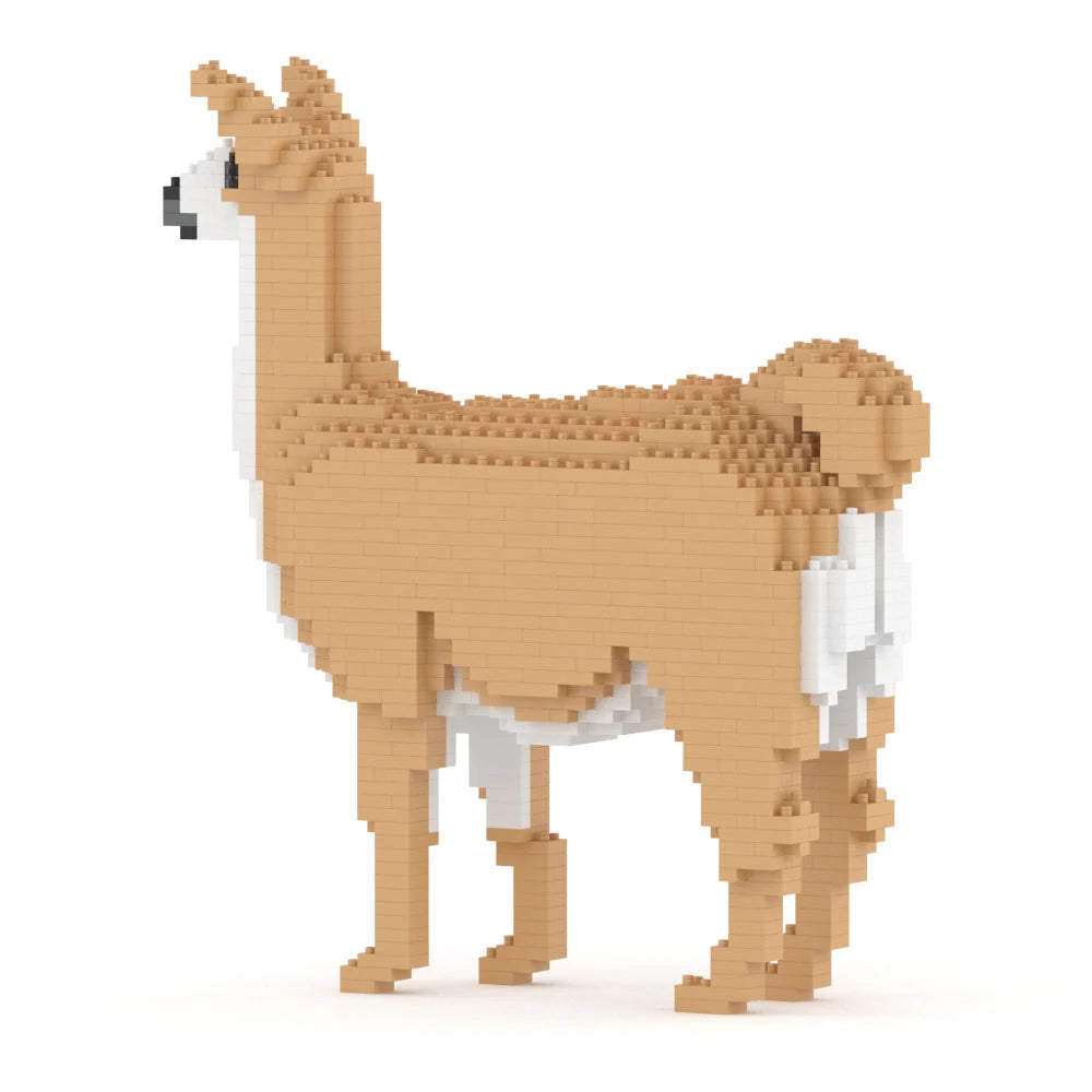 building Blocks style llama figure on a white background