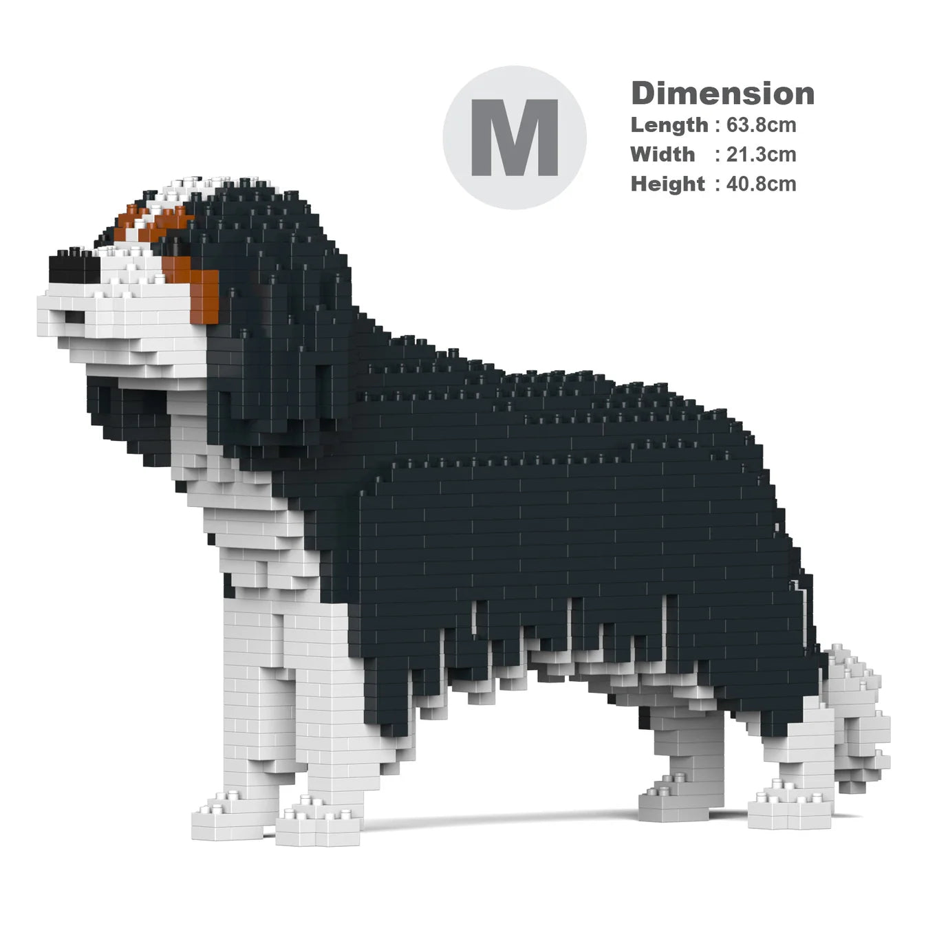 JEKCA cavalier king charles spaniel building block sculpture size description