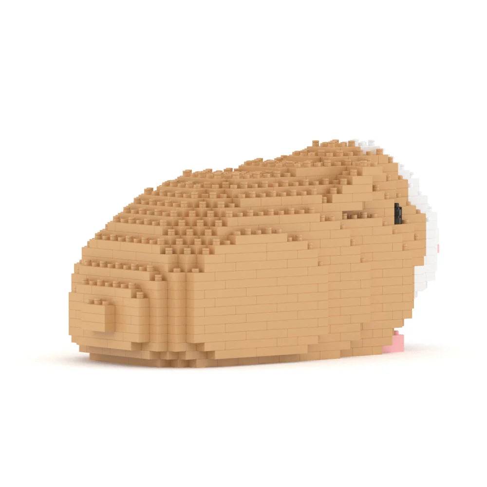 guinea pig block-style back view on a white background