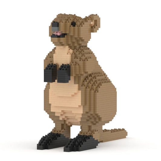 Brick-built quokka figure on a white background