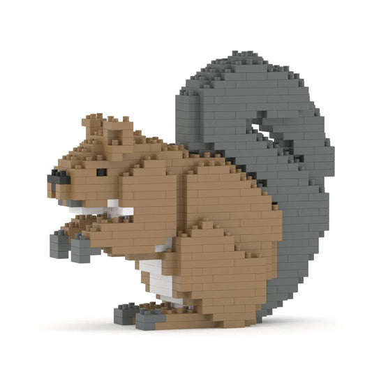 Squirrelbuilding block set on a white background