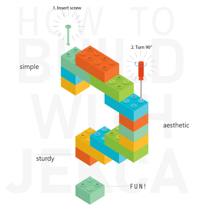 how jekca blocks are locked together