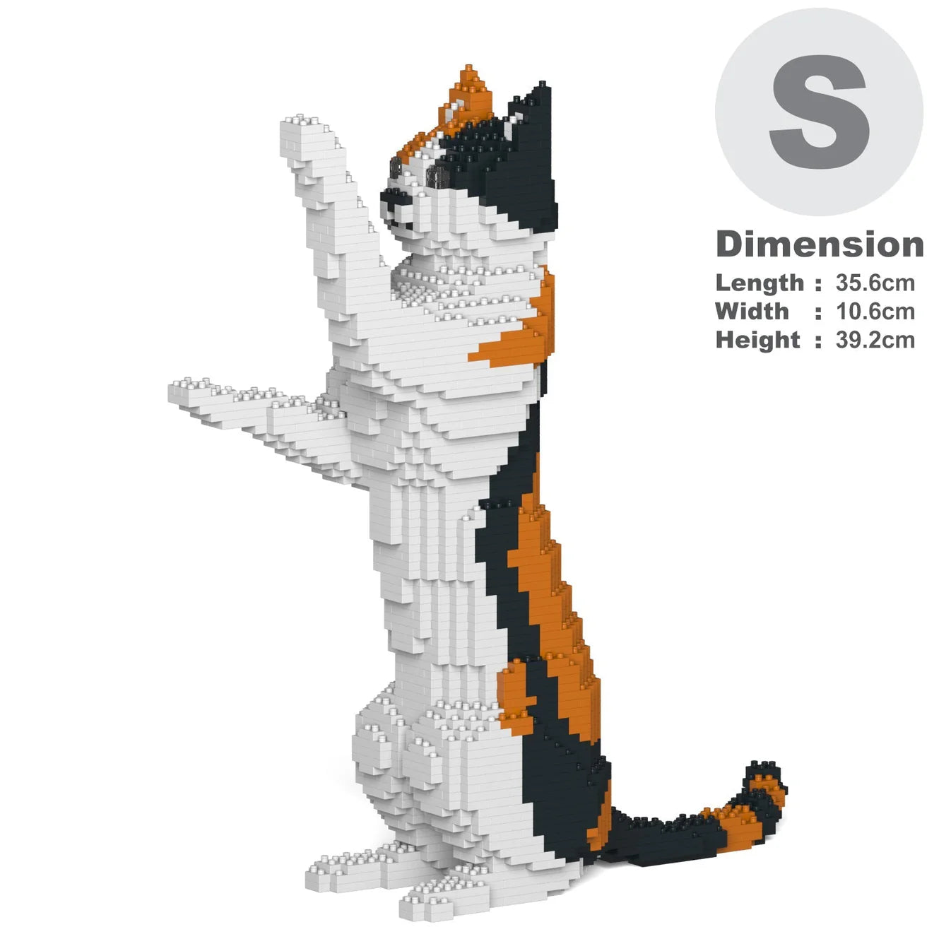 JEKCA Calico Cat building block model playing, dimension S