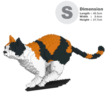 JEKCA Calico Cat building block model running, dimension S