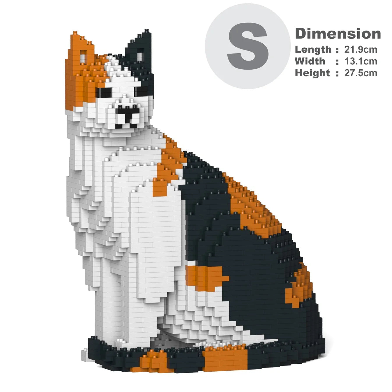 JEKCA Calico Cat building block model dimension S