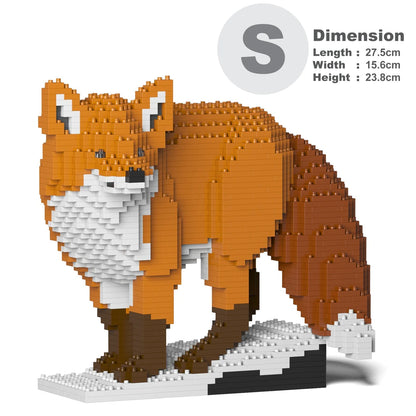 JEKCA Fox building block sculpture size reference.