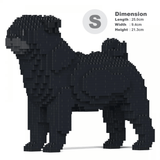 Pug Dog Sculptures - LAminifigs , lego style jekca building set