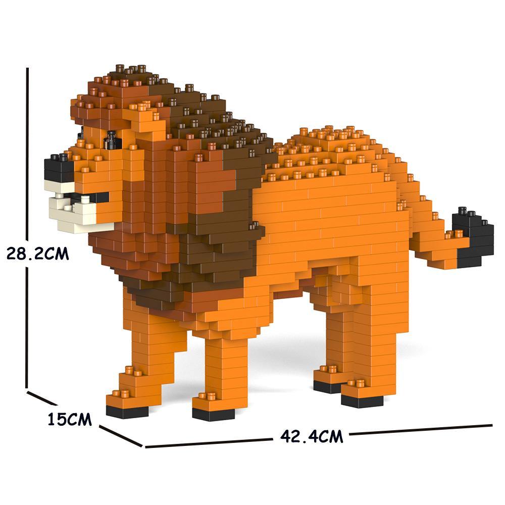 Lion Sculpture - LAminifigs , lego style jekca building set big size dimensions