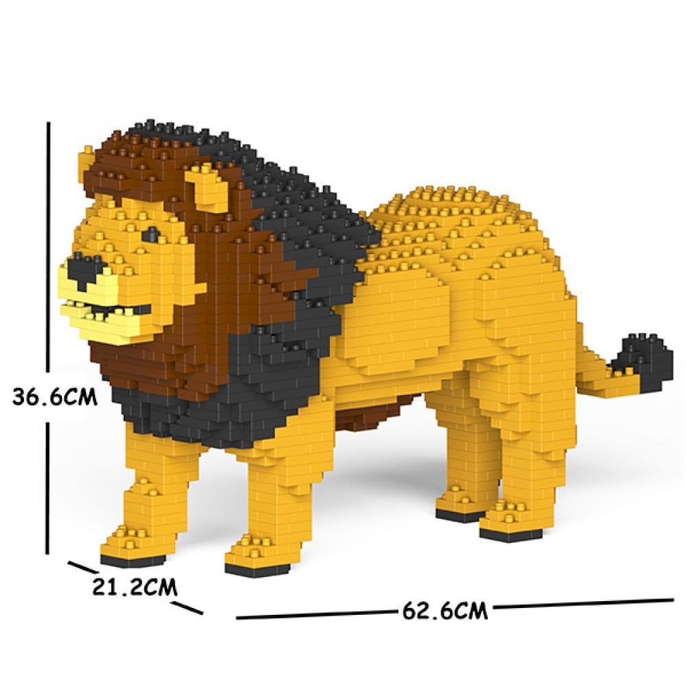 Lion Sculpture - LAminifigs , lego style jekca building set big size dimensions