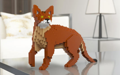 Abyssinian Cats Sculptures - LAminifigs , lego style jekca building set