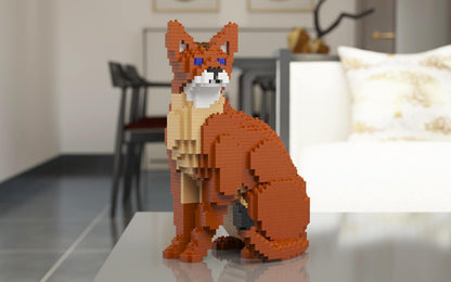 Abyssinian Cats Sculptures - LAminifigs , lego style jekca building set