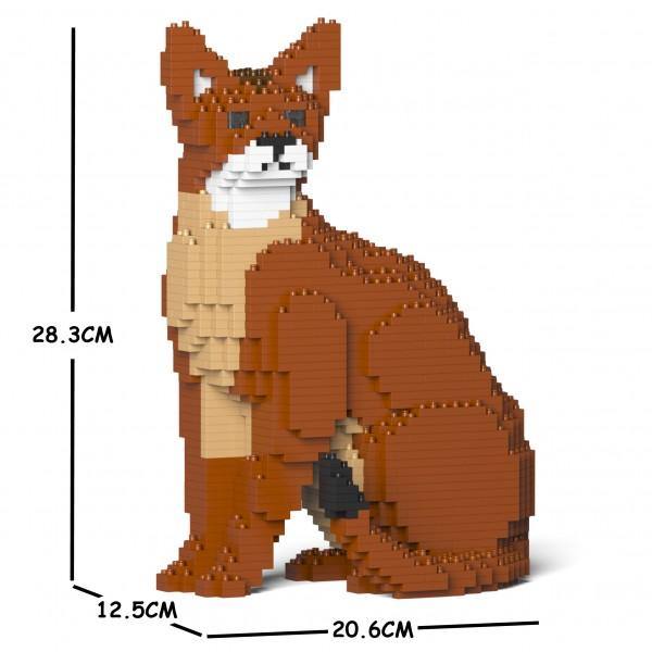 Abyssinian Cats Sculptures - LAminifigs , lego style jekca building set