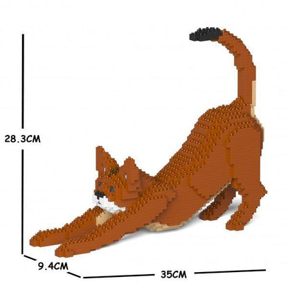 Abyssinian Cats Sculptures - LAminifigs , lego style jekca building set