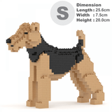 Airedale Terrier Dog Sculptures - LAminifigs , lego style jekca building set