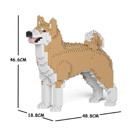 Akita Inu Dog Sculptures - LAminifigs , lego style jekca building set