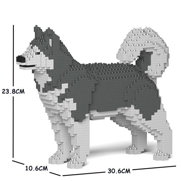 Alaskan Malamute Dog Sculptures - LAminifigs , lego style jekca building set