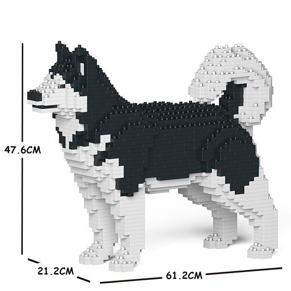 Alaskan Malamute Dog Sculptures - LAminifigs , lego style jekca building set